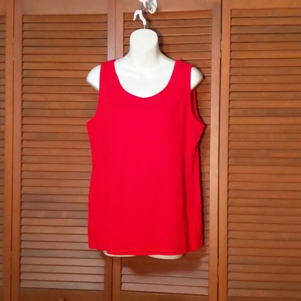 3/$20 Lands end red orange tank